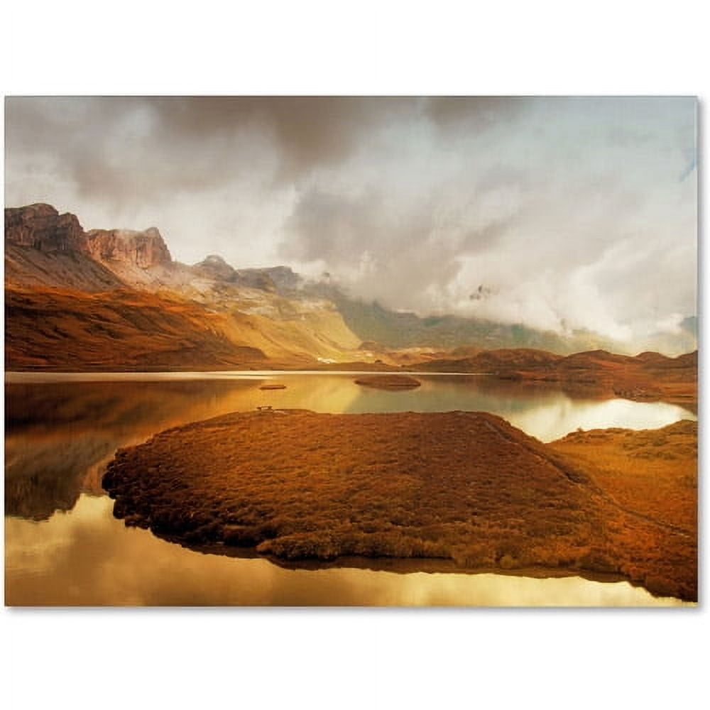 Trademark Fine Art 'Shades of Gold' 22" x 32" Canvas Art