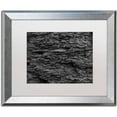 thumbnail image 1 of Trademark Fine Art "Shale Abstract in Black and White" Canvas Art by Kurt Shaffer, White Matte, Silver Frame, 1 of 4
