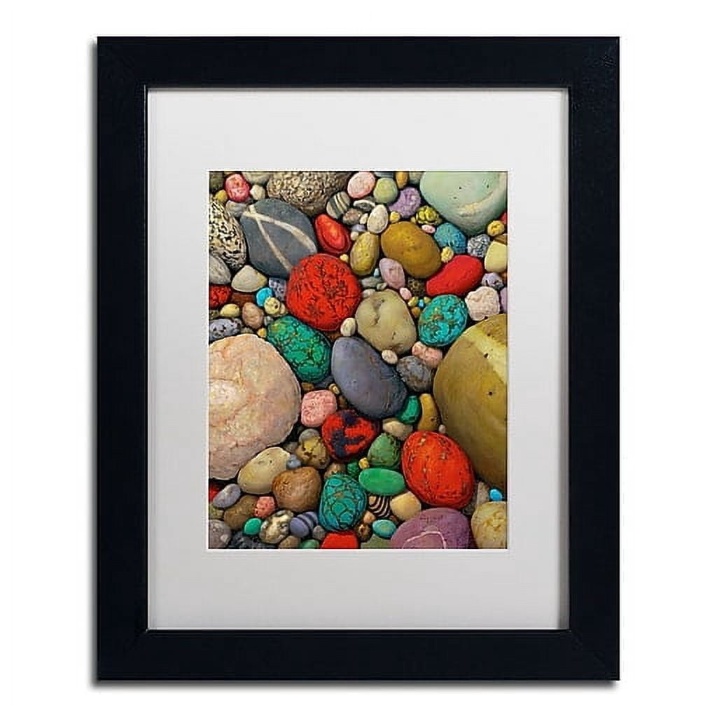 Trademark Fine Art "Shallows of Treasure Creek" Canvas Art by Stephen Stavast, White Matte, Black Frame