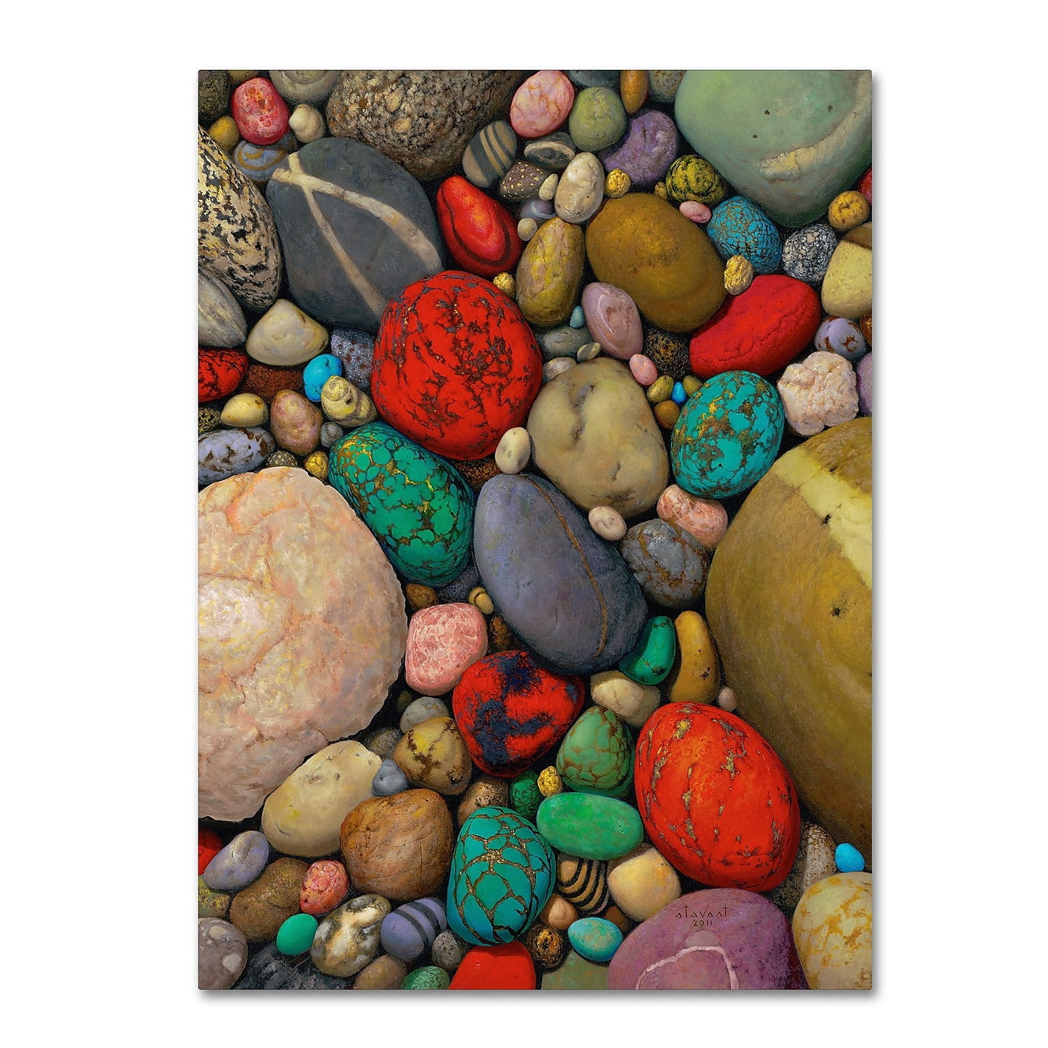 Trademark Fine Art "Shallows of Treasure Creek" Canvas Art by Stephen Stavast