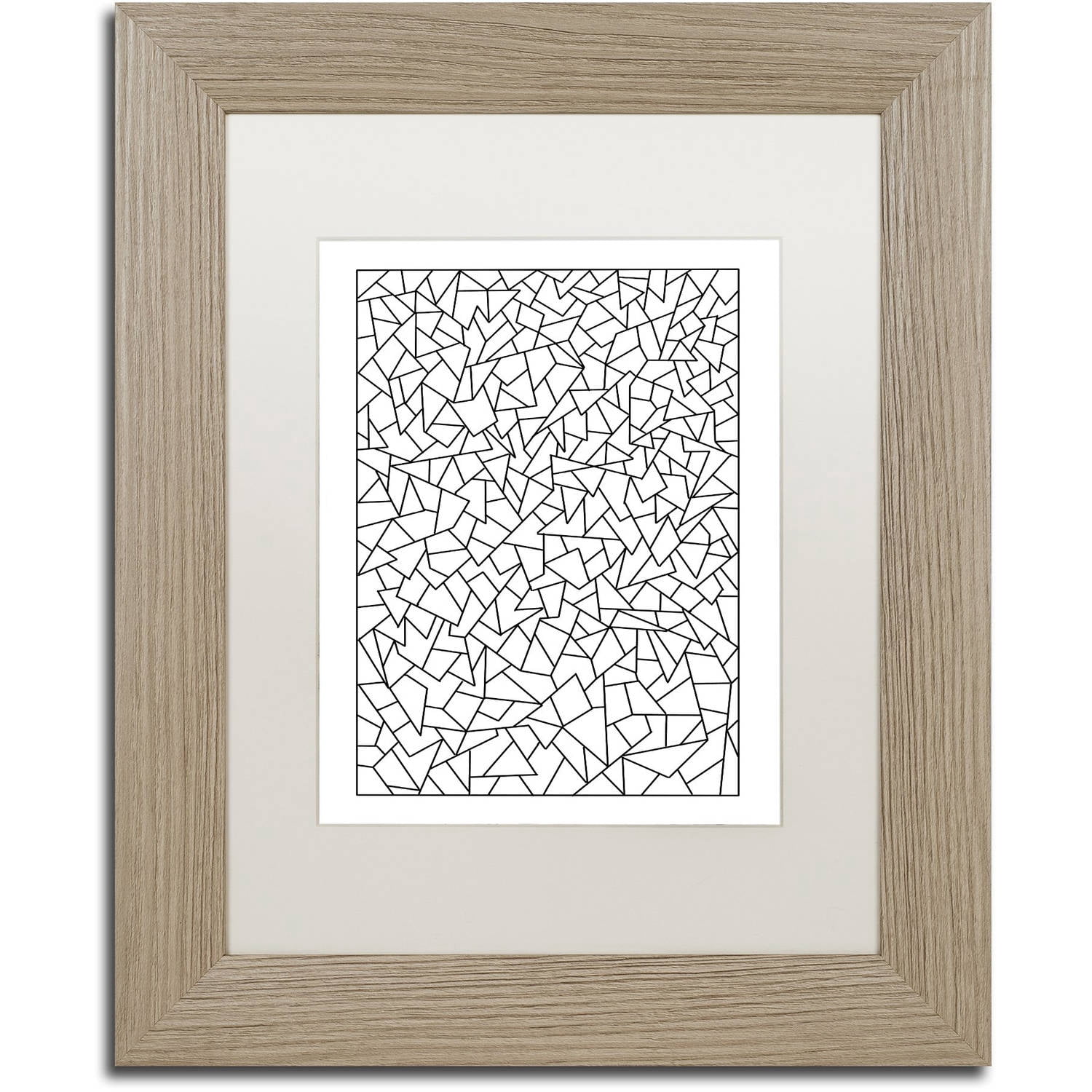 Trademark Fine Art "Shards" Canvas Art by Kathy G. Ahrens, White Matte, Birch Frame