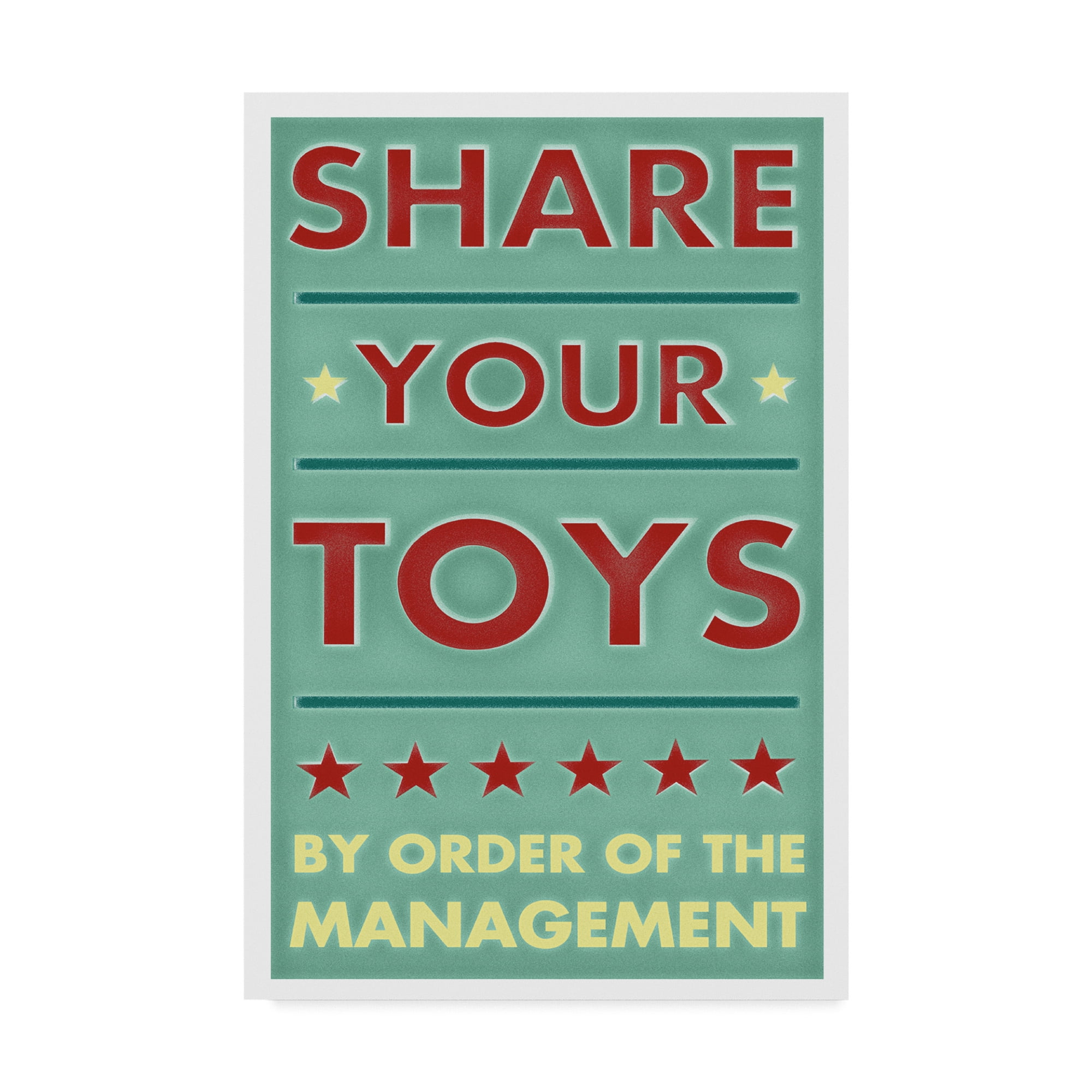 Trademark Fine Art 'Share Your Toys' Canvas Art by John W. Golden