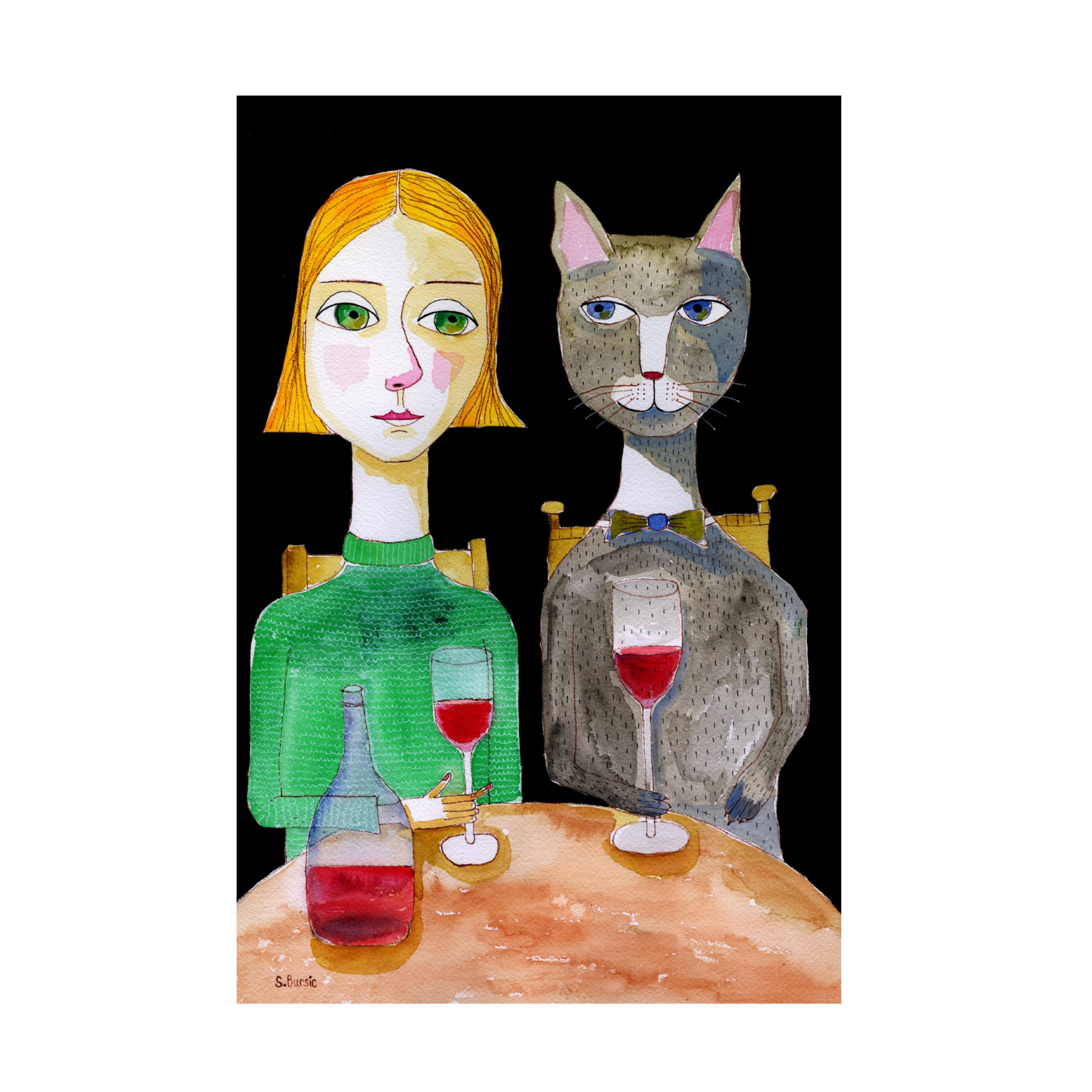 Trademark Fine Art Sharyn Bursic Best Friends Canvas Wall Art