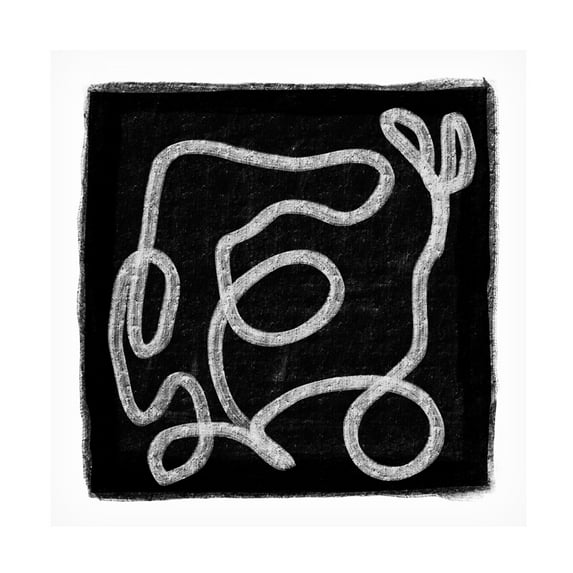 Trademark Fine Art Sharyn Bursic Black Scribble Lines 1 Canvas Wall Art