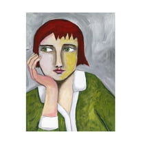 Trademark Fine Art Sharyn Bursic Thinking Lady Canvas Wall Art