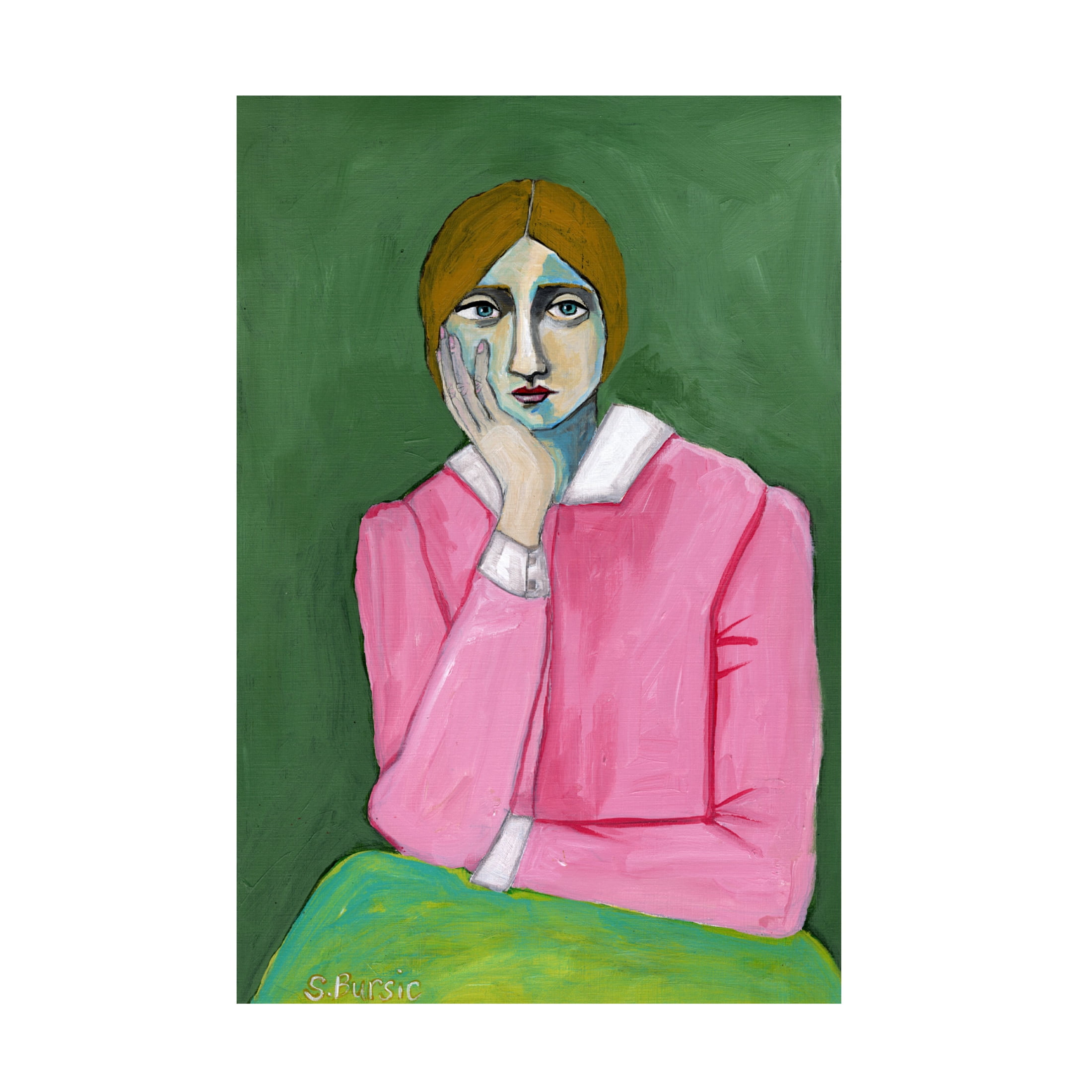 Trademark Fine Art Sharyn Bursic Vintage Lady in pink Canvas Wall Art