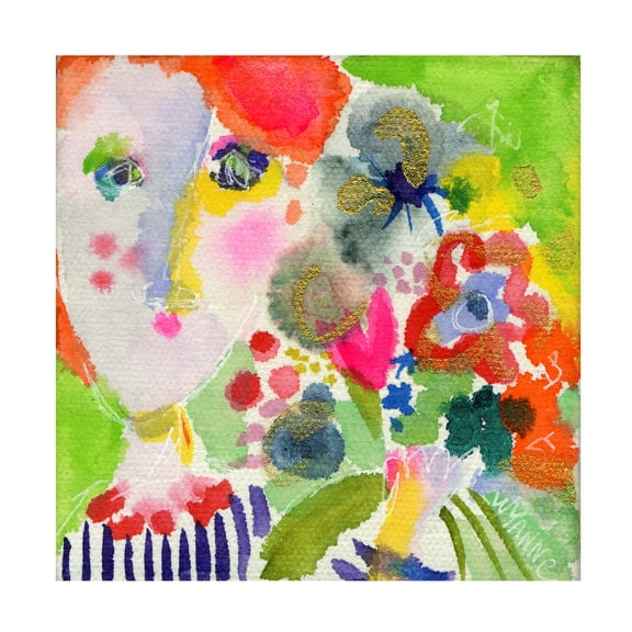 Trademark Fine Art 'She Always Brought The Best Flowers' Canvas Art by Wyanne