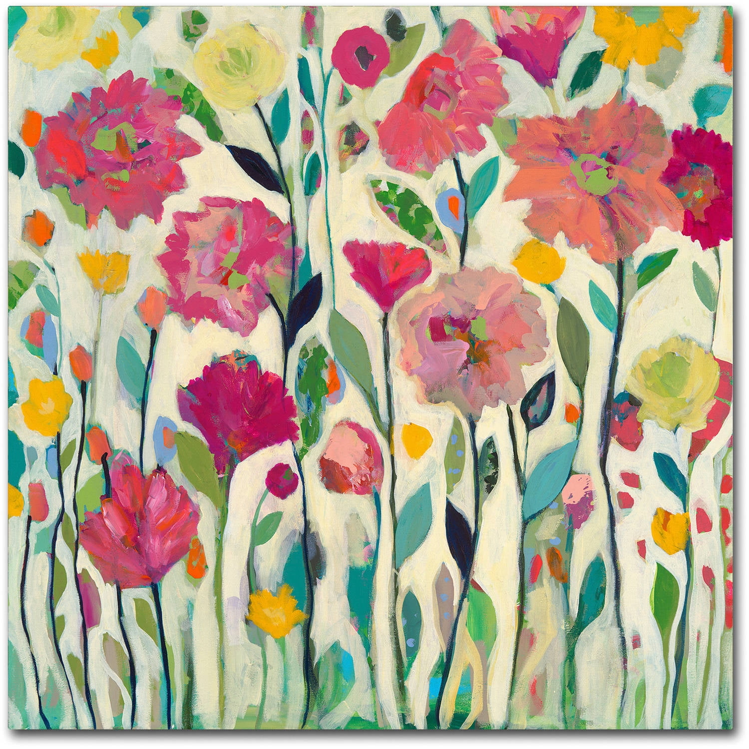 Trademark Fine Art "She Lived In Full Bloom II" Canvas Art by Carrie Schmitt