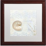 Trademark Fine Art "She Sells Seashells I" Canvas Art by Color Bakery, White Matte, Wood Frame