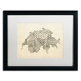 thumbnail image 1 of Trademark Fine Art ''Sheet Music Map of Switzerland'' by Michael Tompsett 16" x 20" White Matted, 1 of 4