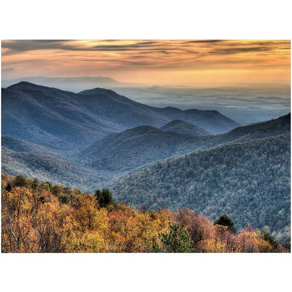 Shenandoah Autumn Landscape Canvas Wall Art, 20" x 15"