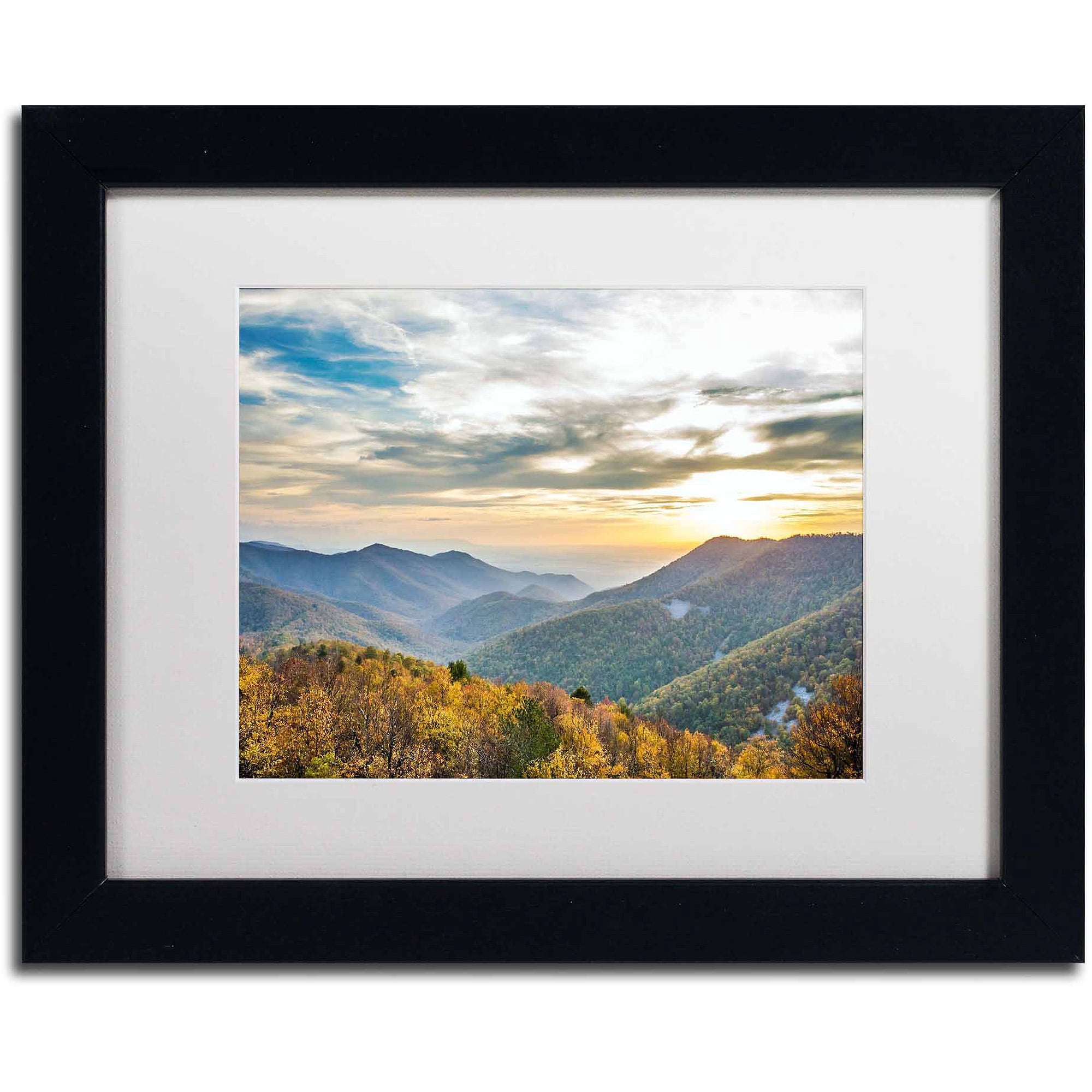 Trademark Fine Art "Shenandoah" Canvas Art by Pierre Leclerc, White Matte/Black Frame