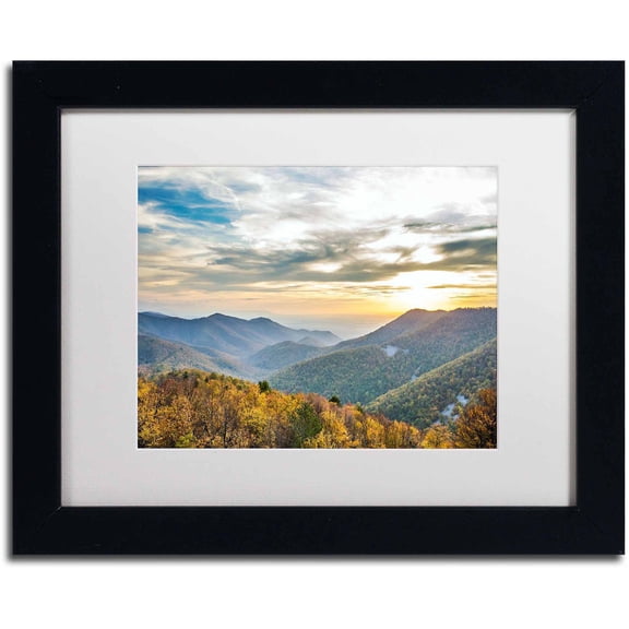 Trademark Fine Art "Shenandoah" Canvas Art by Pierre Leclerc, White Matte/Black Frame
