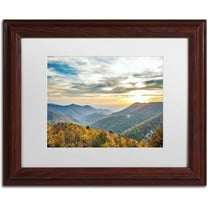 Trademark Fine Art "Shenandoah" Canvas Art by Pierre Leclerc, White Matte/Wood Frame