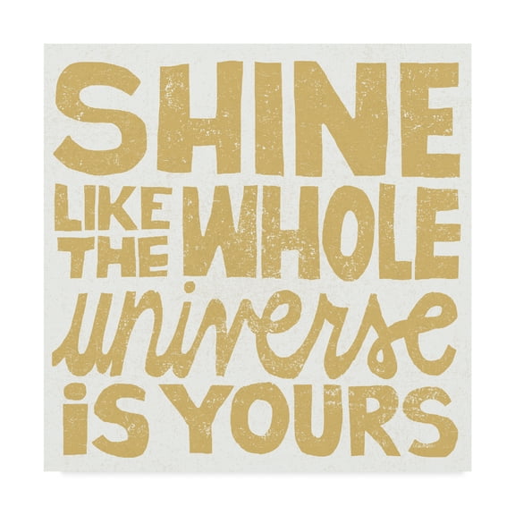 Trademark Fine Art 'Shine Like the Whole Universe' Canvas Art by Michael Mullan