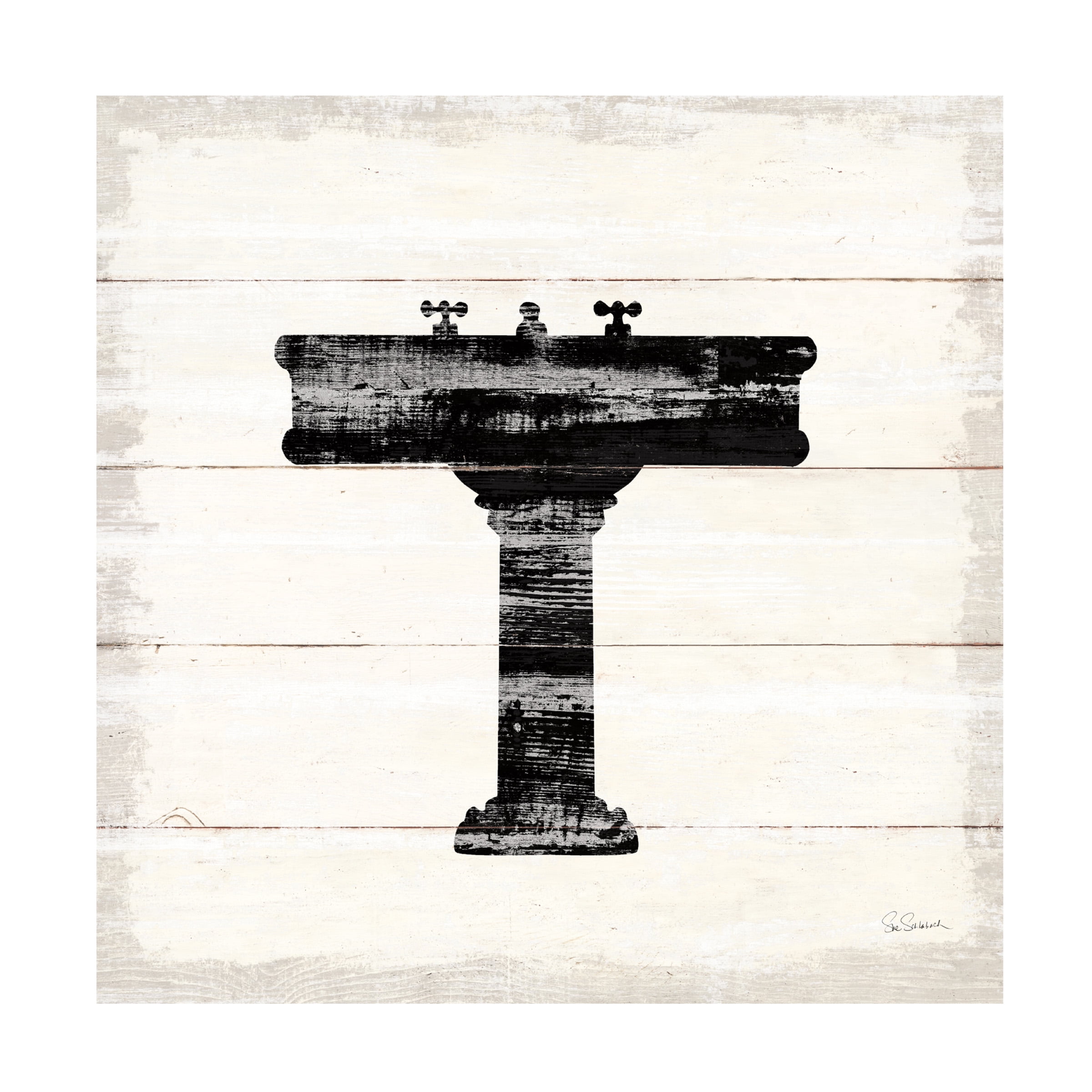 Trademark Fine Art 'Shiplap Bath II' Canvas Art by Sue Schlabach