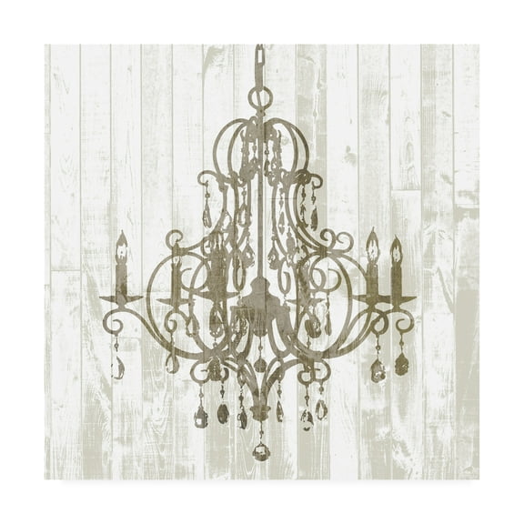 Trademark Fine Art 'Shiplap Chandelier II' Canvas Art by Jennifer Goldberger