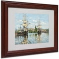 thumbnail image 1 of Trademark Fine Art "Ships Riding On the Seine" Canvas Art by Claude Monet, Wood Frame, 1 of 3