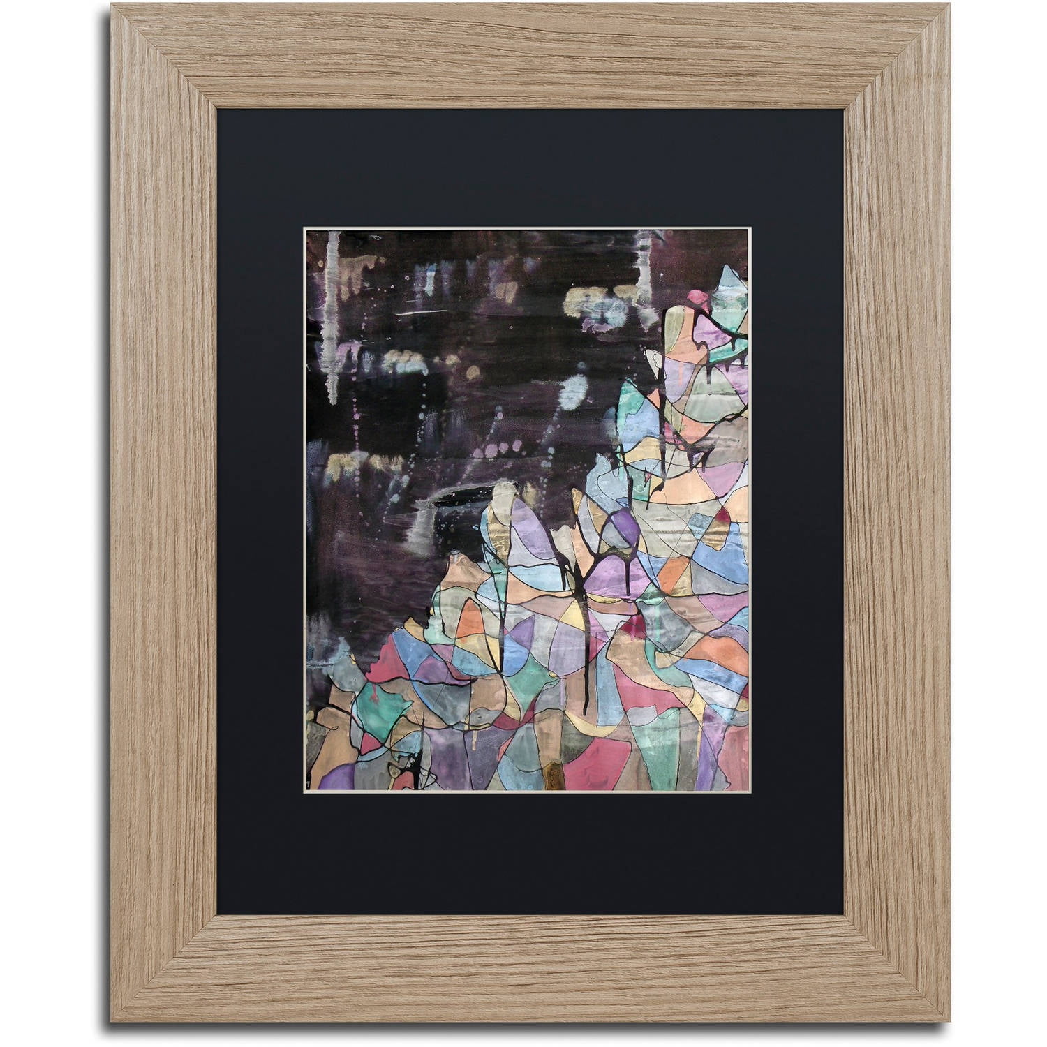 Trademark Fine Art "Shiveluch" Canvas Art by Lauren Moss Black Matte, Birch Frame