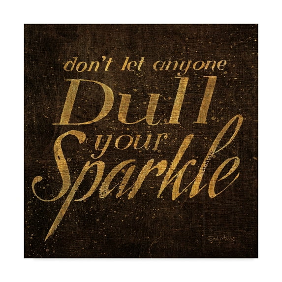Trademark Fine Art 'Shoe Fetish Quotes VI Dark 12x12' Canvas Art by Emily Adams