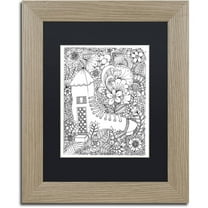 Trademark Fine Art "Shoe House" Canvas Art by KCDoodleArt Black Matte, Birch Frame