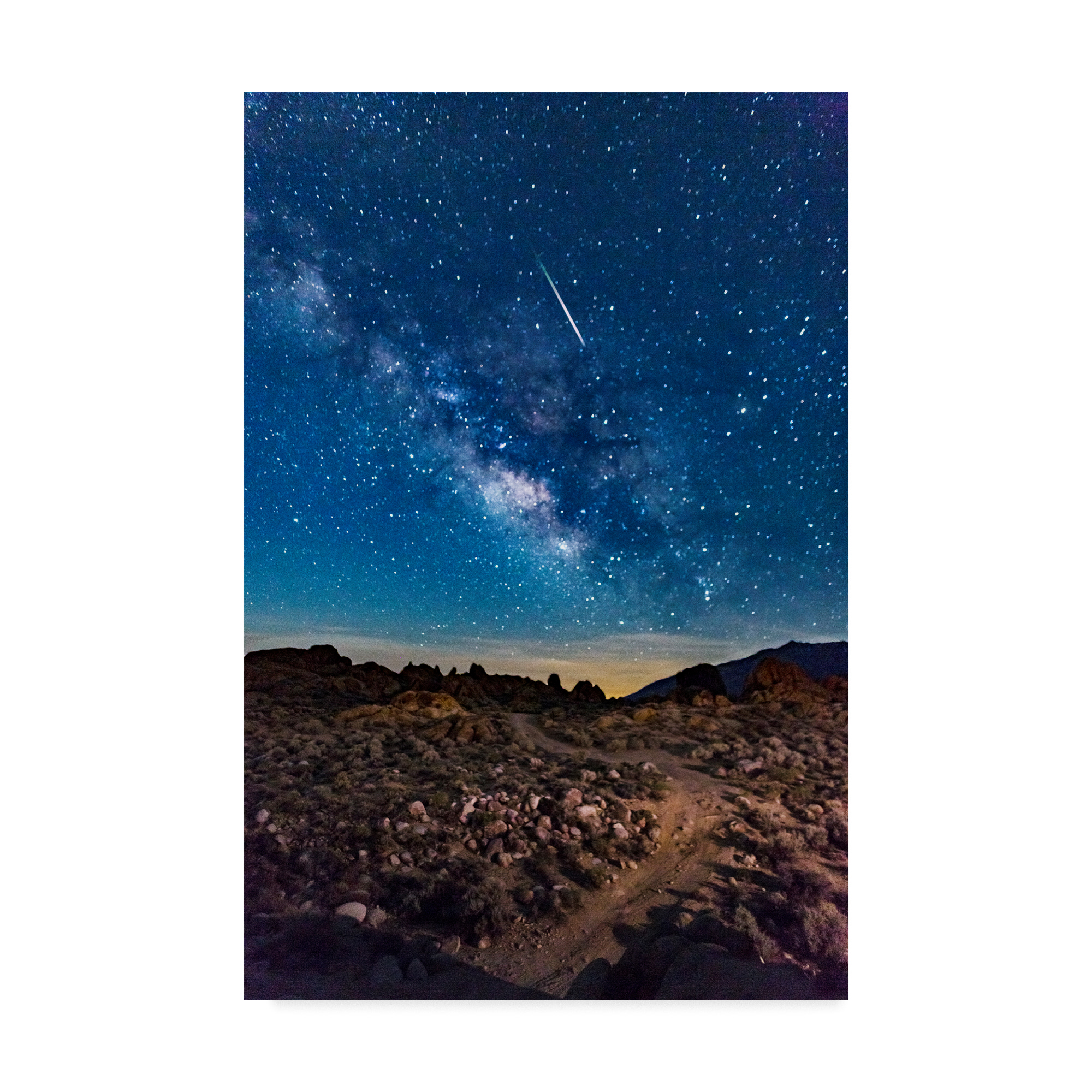 Trademark Fine Art 'Shooting Star With Milky Way' Canvas Art by American School