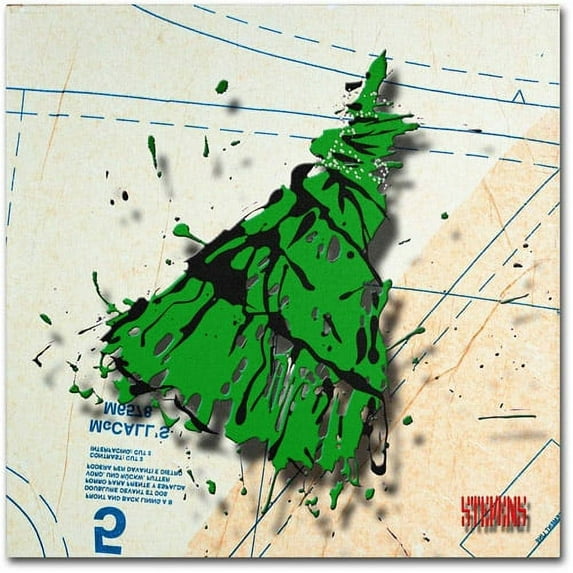 Trademark Fine Art "Shoulder Dress Green n Black" Canvas Art by Roderick Stevens