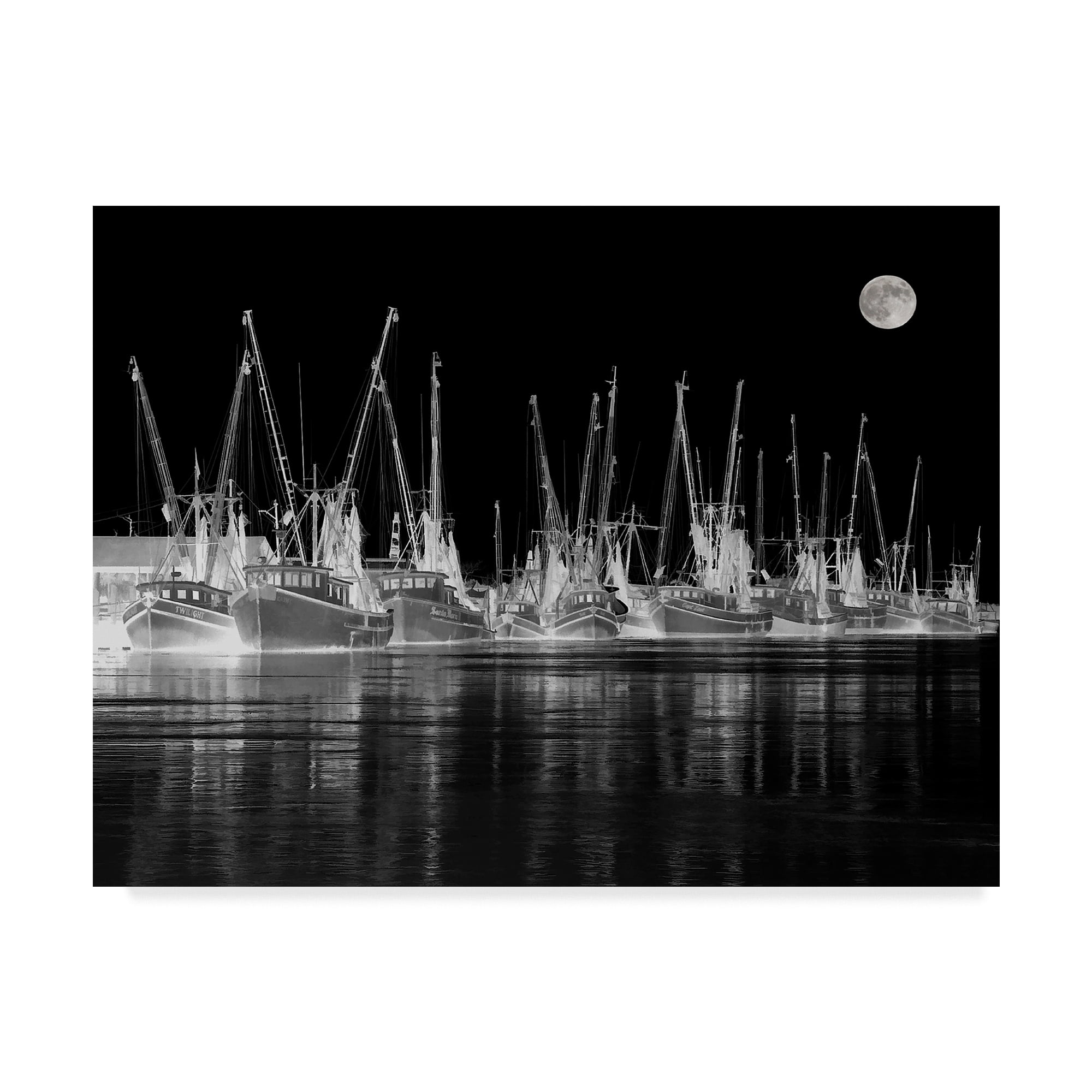 Trademark Fine Art 'Shrimp Boats Asleep' Canvas Art by J.D. Mcfarlan