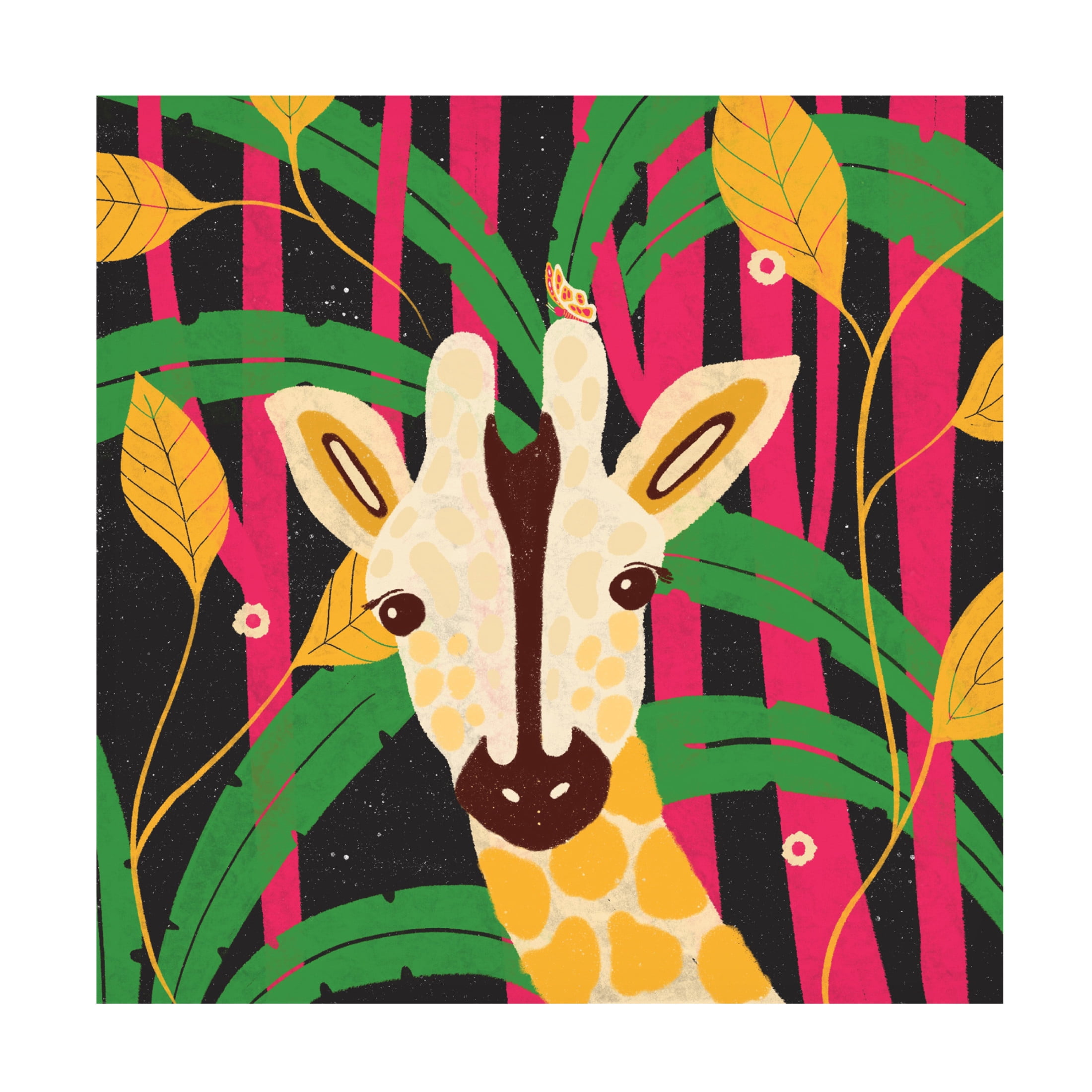 Trademark Fine Art Shriya Bhattacharya Giraffe Animal Trilogy Canvas Wall Art