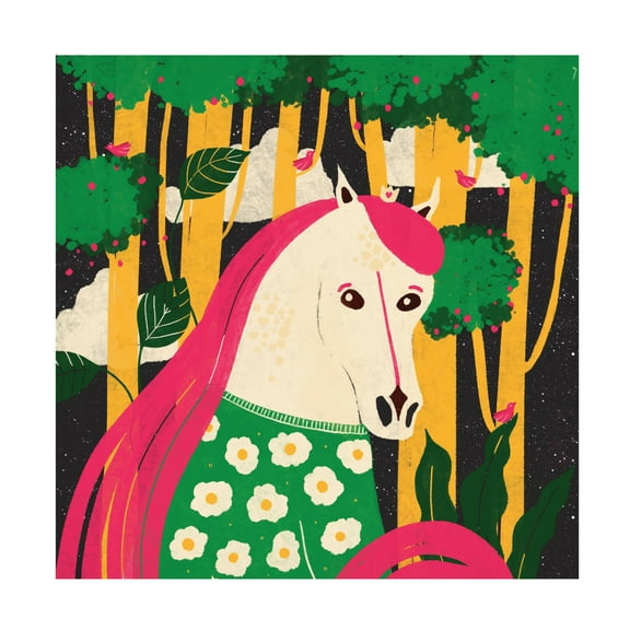 Trademark Fine Art Shriya Bhattacharya Horse Animal Trilogy Canvas Wall Art