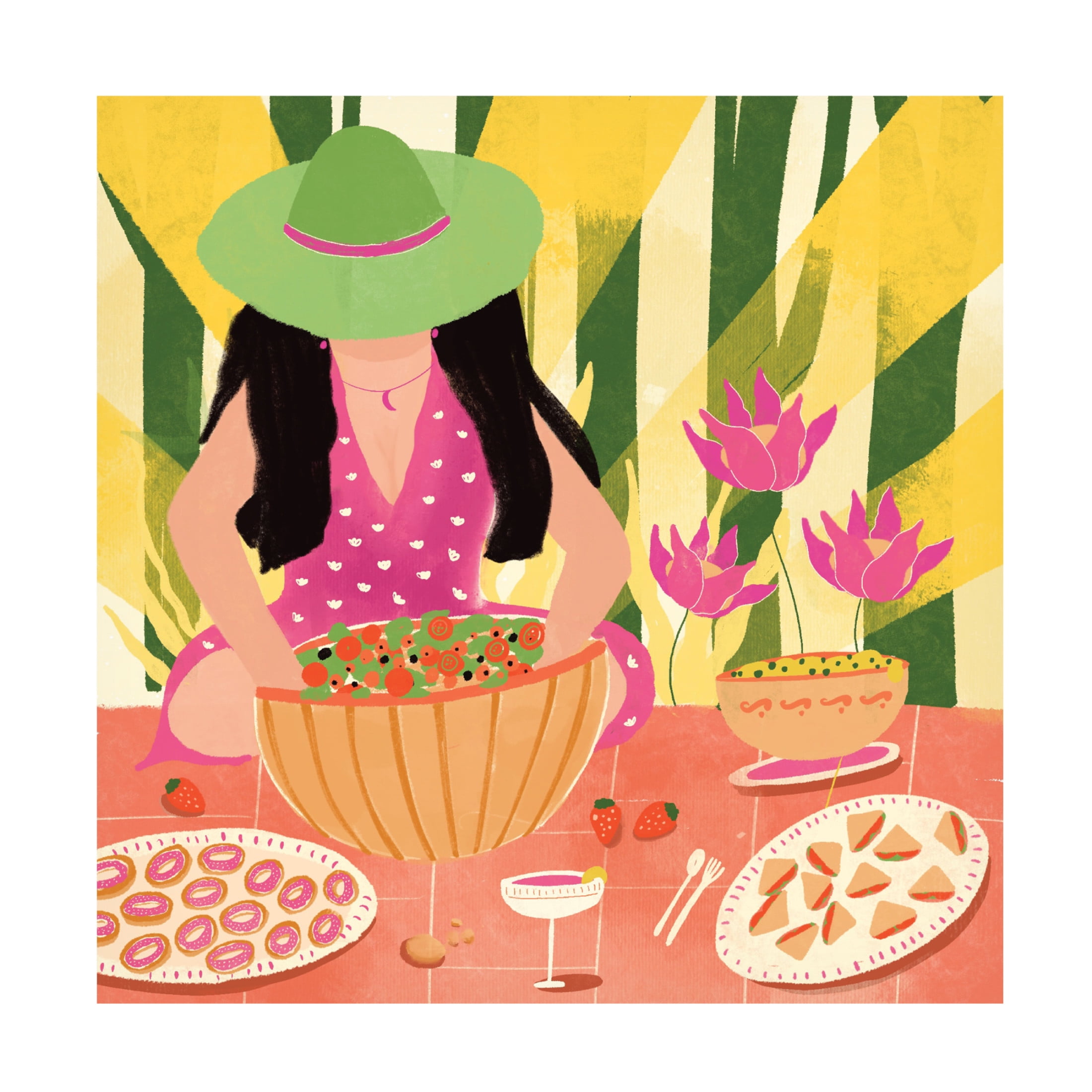 Trademark Fine Art Shriya Bhattacharya Tropical Picnic Canvas Wall Art