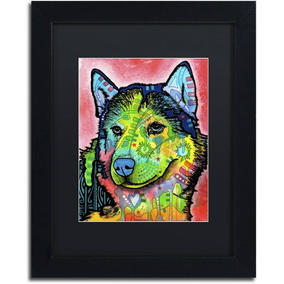 Trademark Fine Art "Siberian Front" Canvas Art by Dean Russo, Black Matte, Black Frame