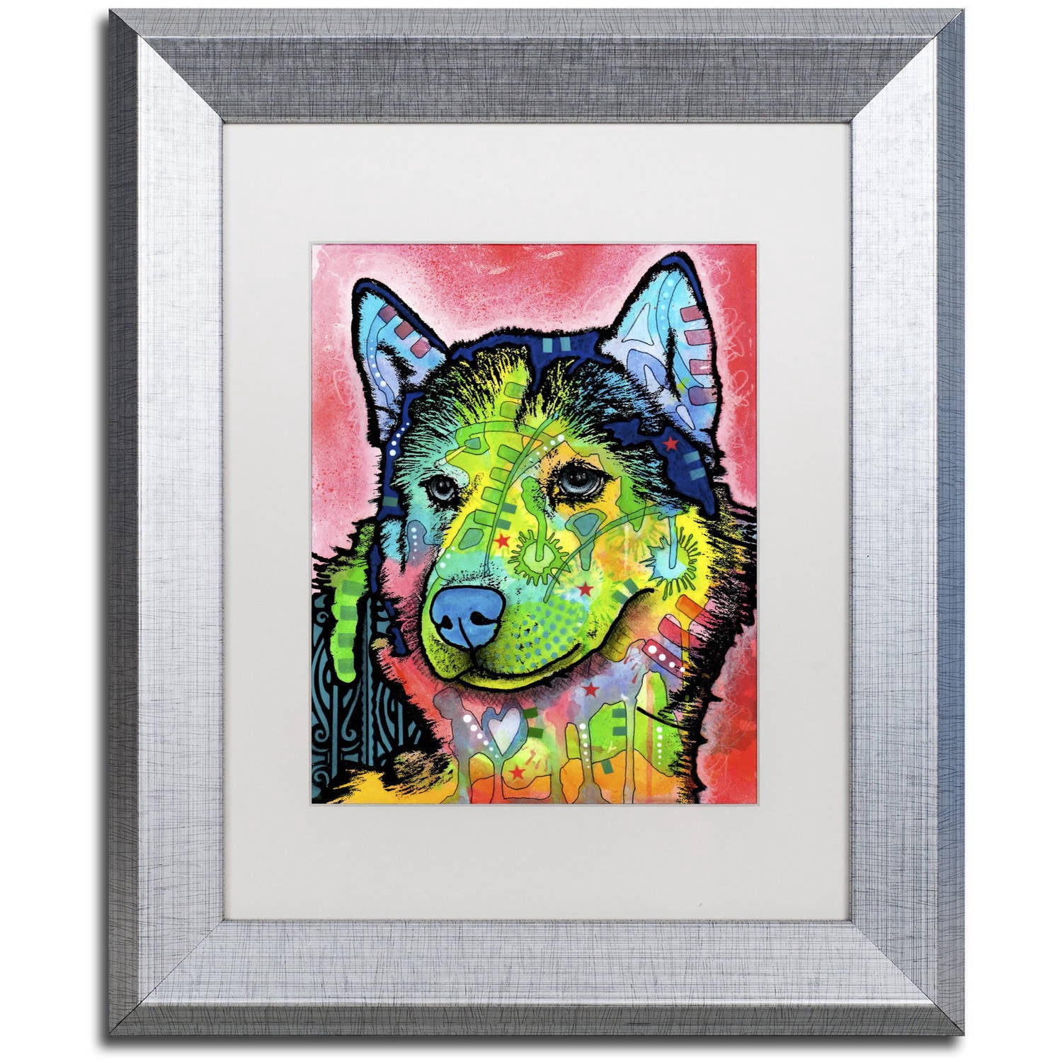 Trademark Fine Art "Siberian Front" Canvas Art by Dean Russo, White Matte, Silver Frame