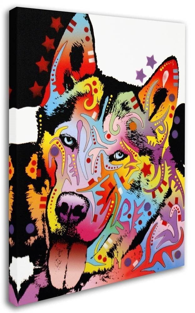 Trademark Fine Art "Siberian Husky" Canvas Art by Dean Russo