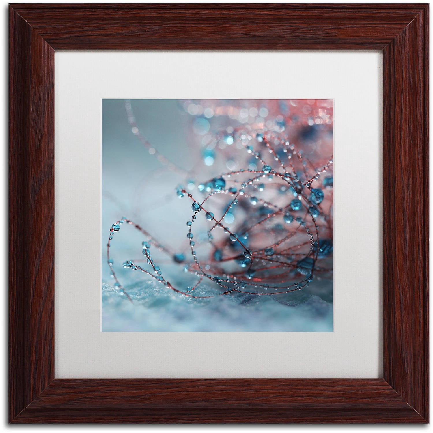 Trademark Fine Art "Silence of Blues" Canvas Art by Beata Czyzowska Young, White Matte, Wood Frame