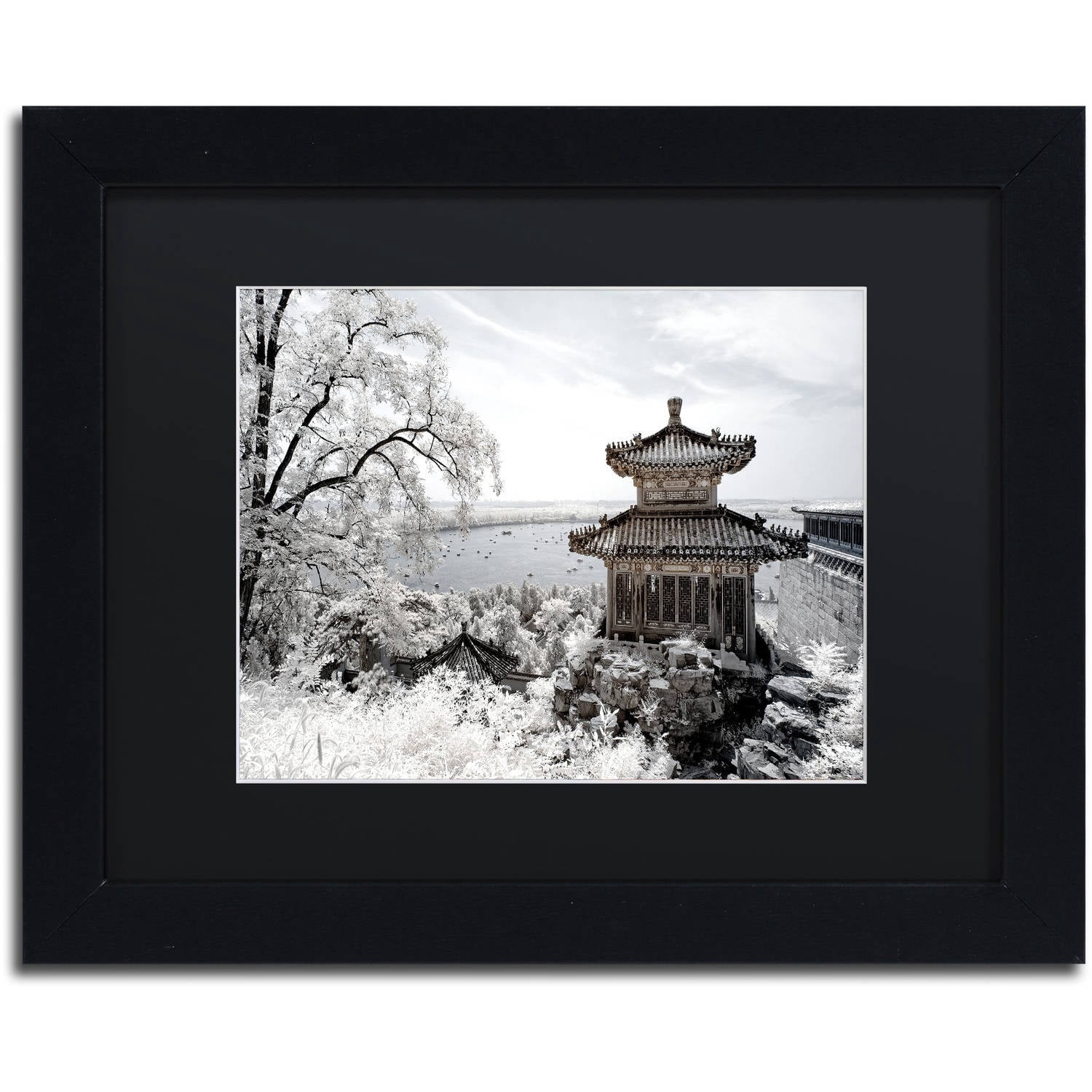 Trademark Fine Art "Silent Day" Canvas Art by Philippe Hugonnard, Black Matte, Black Frame