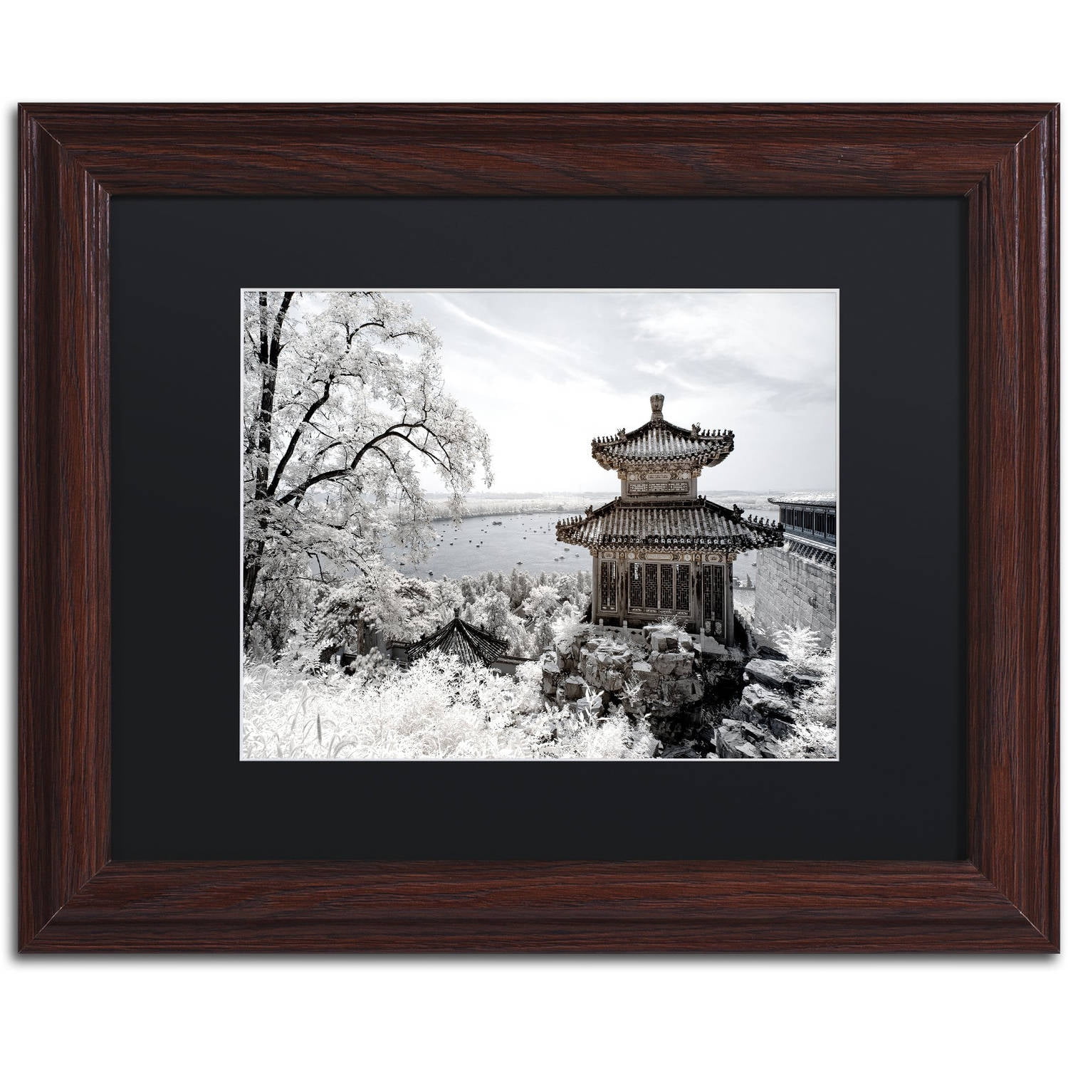 Trademark Fine Art "Silent Day" Canvas Art by Philippe Hugonnard, Black Matte, Wood Frame