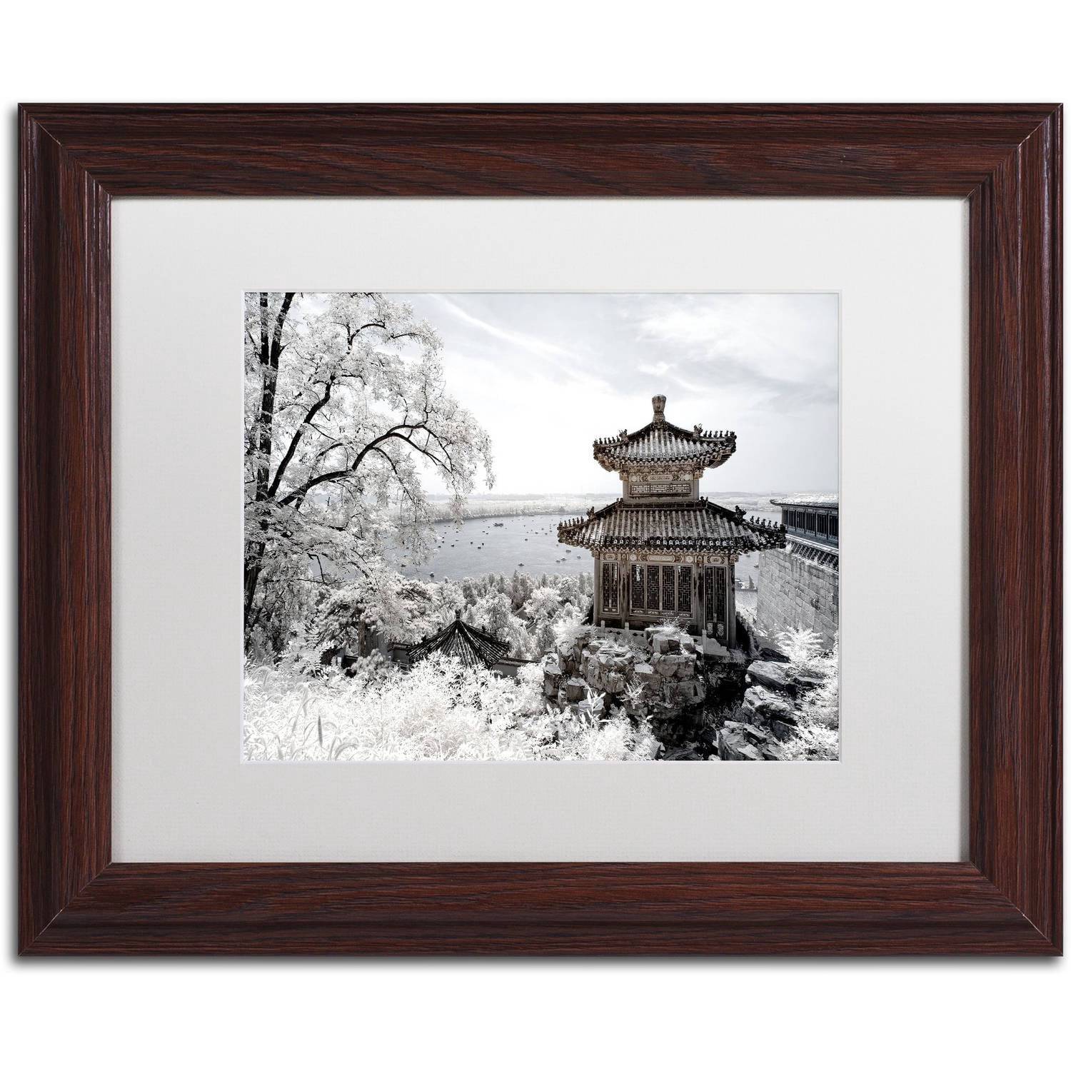 Trademark Fine Art "Silent Day" Canvas Art by Philippe Hugonnard, White Matte, Wood Frame