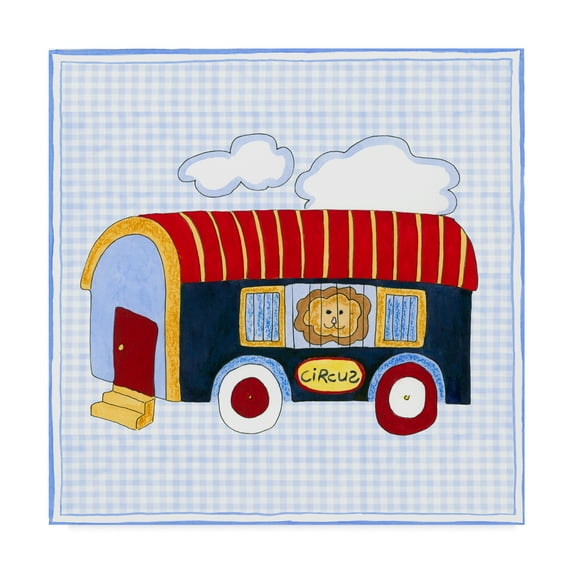 Trademark Fine Art 'Silhouette on Blue Gingham II' Canvas Art by Nancy Slocum