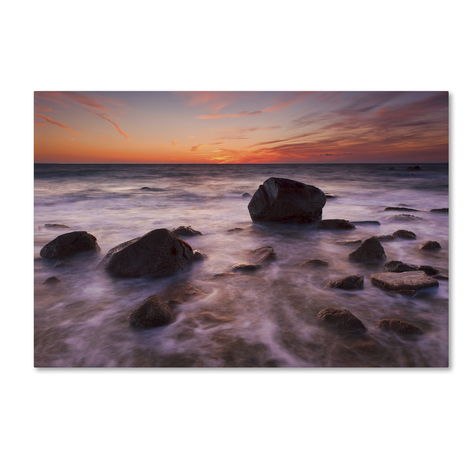 Trademark Fine Art 'Silky Water Rocks' Canvas Art by Michael Blanchette Photography