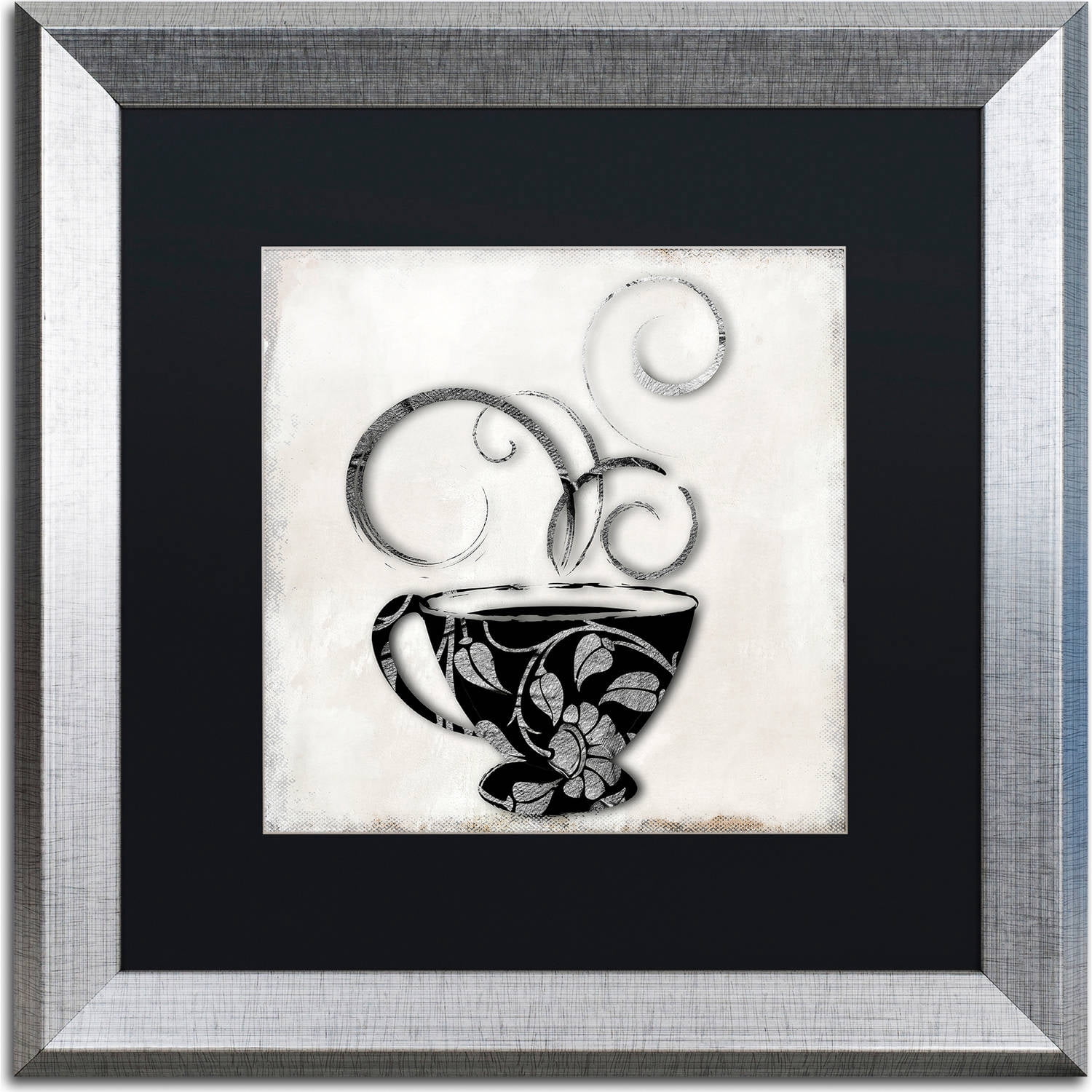 Trademark Fine Art "Silver Brewed 1" Canvas Art by Color Bakery, Black Matte, Silver Frame