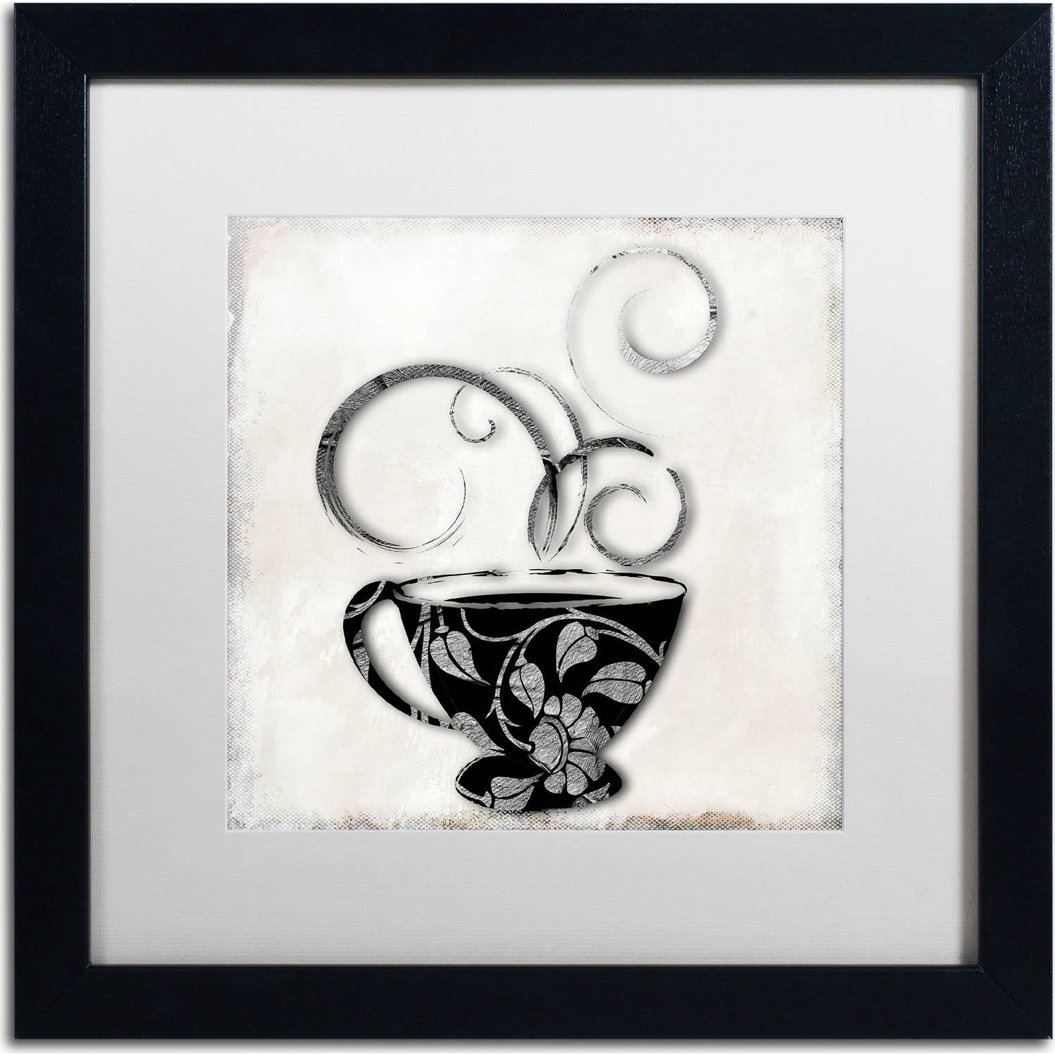 Trademark Fine Art "Silver Brewed 1" Canvas Art by Color Bakery, White Matte, Black Frame