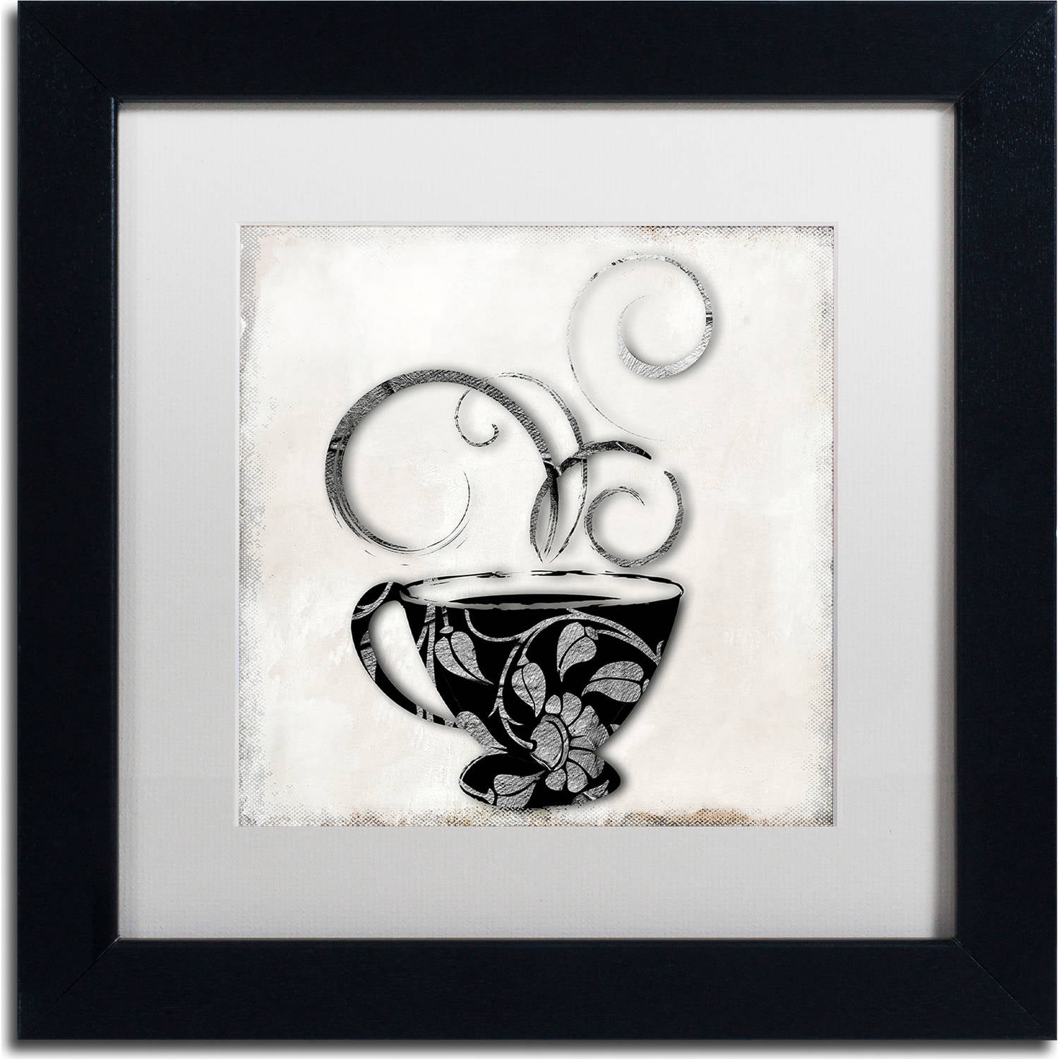 Trademark Fine Art "Silver Brewed 1" Canvas Art by Color Bakery, White Matte, Black Frame