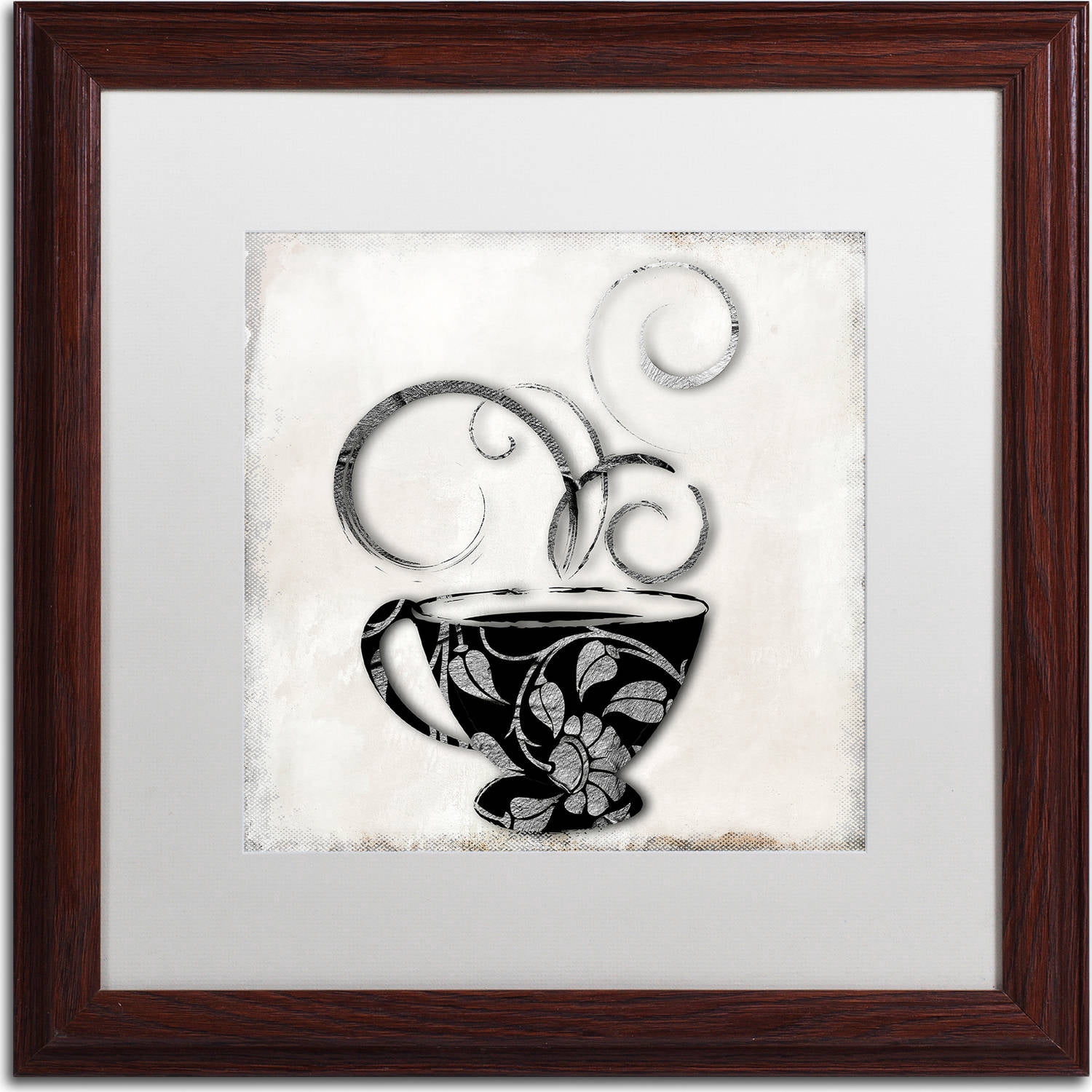 Trademark Fine Art "Silver Brewed 1" Canvas Art by Color Bakery, White Matte, Wood Frame