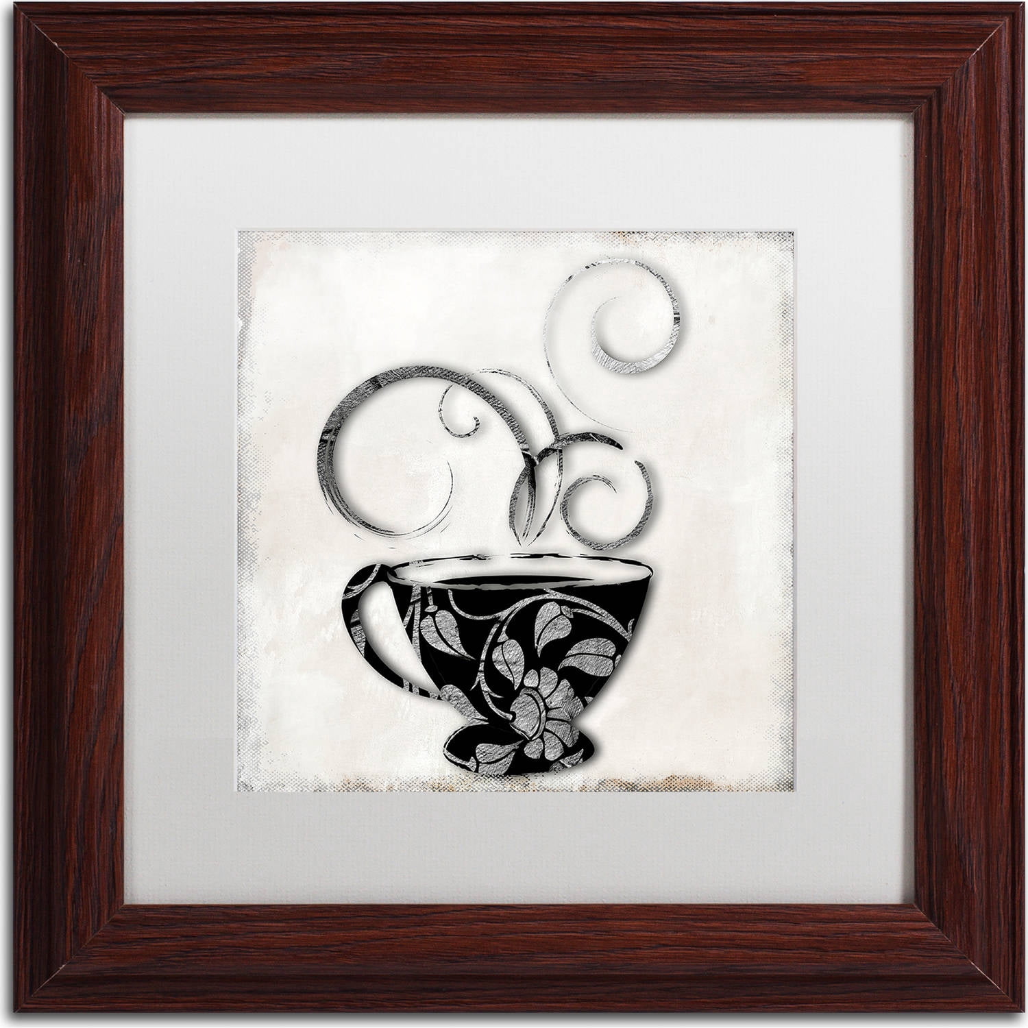 Trademark Fine Art "Silver Brewed 1" Canvas Art by Color Bakery, White Matte, Wood Frame