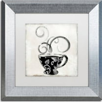 Trademark Fine Art "Silver Brewed 2" Canvas Art by Color Bakery, White Matte, Silver Frame