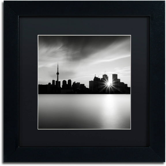 Trademark Fine Art "Silver City" Canvas Art by Dave MacVicar, Black Matte, Black Frame