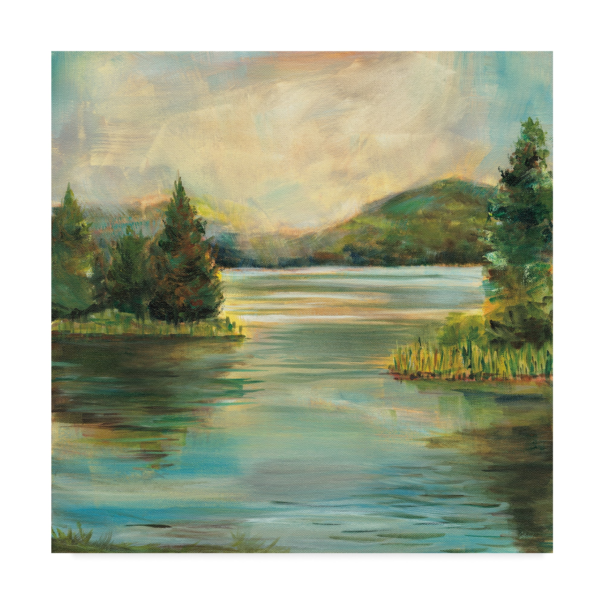 Trademark Fine Art 'Silver Lake' Canvas Art by Sue Schlabach