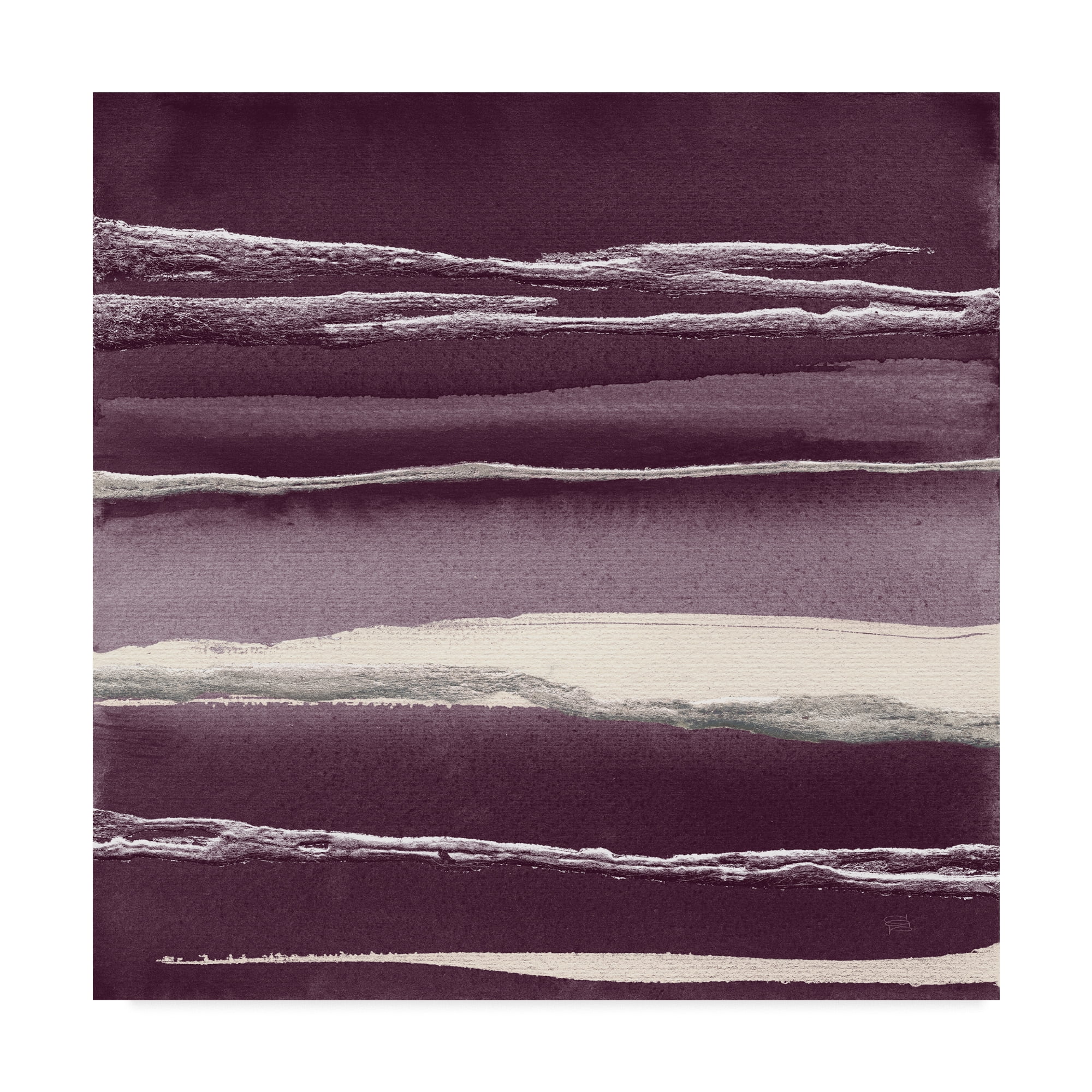 Trademark Fine Art 'Silver Rose I Purple' Canvas Art by Chris Paschke