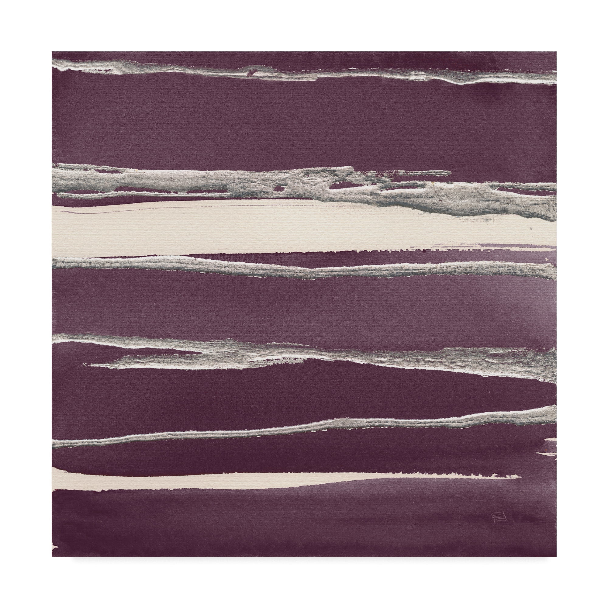 Trademark Fine Art 'Silver Rose II Purple' Canvas Art by Chris Paschke